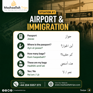 Arabic phrases for at Airport Immigration